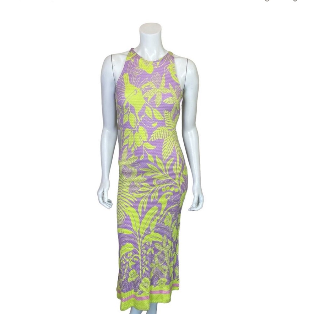 Anthropologie | Women's Farm Rio Purple/Yellow Floral Print Dress | Size: XS